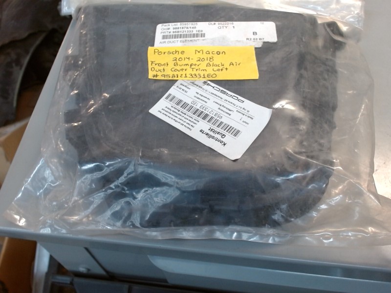 Left Front Bumper Duct Cover Left Front Bumper Duct Cover