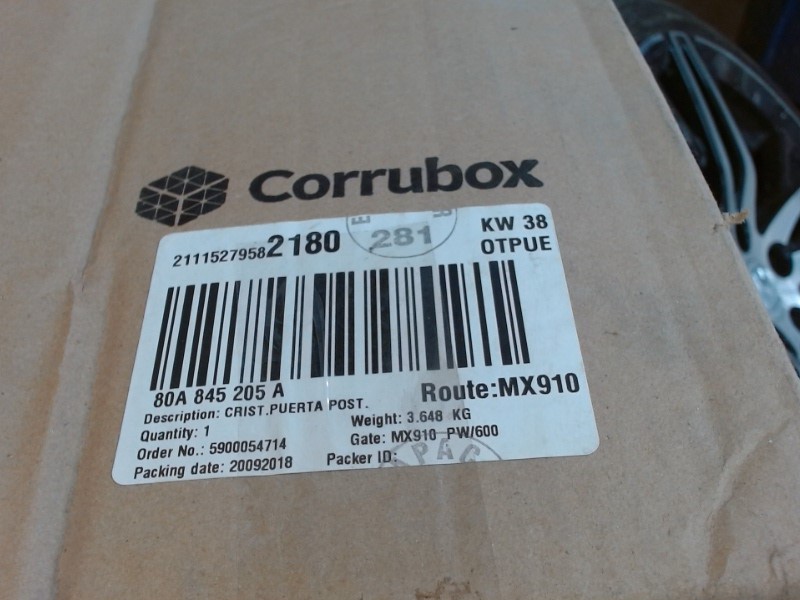 Left rear Door Glass Seal